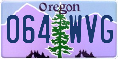 OR license plate 064WVG