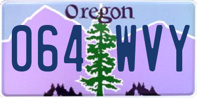 OR license plate 064WVY