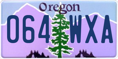 OR license plate 064WXA