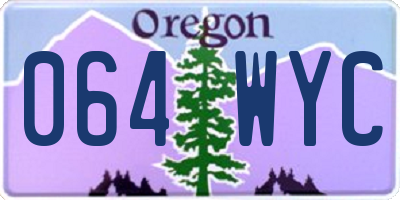 OR license plate 064WYC