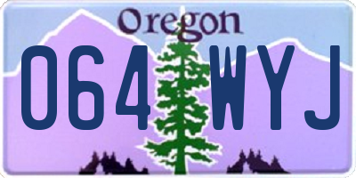 OR license plate 064WYJ