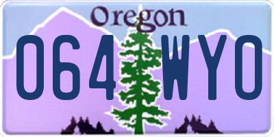 OR license plate 064WYO