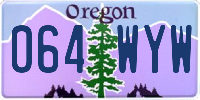 OR license plate 064WYW