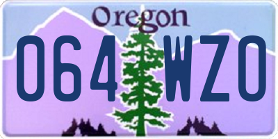 OR license plate 064WZO