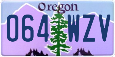 OR license plate 064WZV