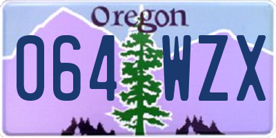 OR license plate 064WZX