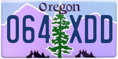 OR license plate 064XDD