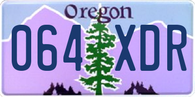 OR license plate 064XDR