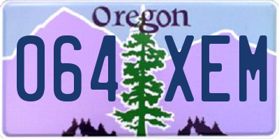 OR license plate 064XEM