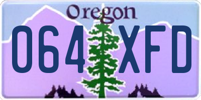 OR license plate 064XFD