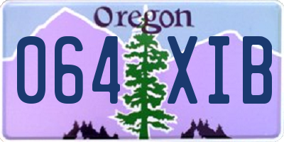 OR license plate 064XIB