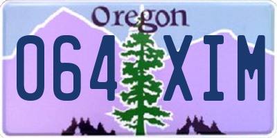 OR license plate 064XIM