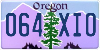 OR license plate 064XIO