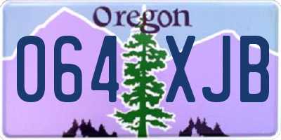 OR license plate 064XJB