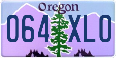 OR license plate 064XLO