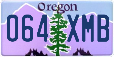 OR license plate 064XMB