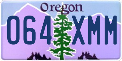 OR license plate 064XMM