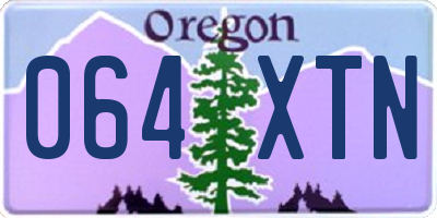 OR license plate 064XTN