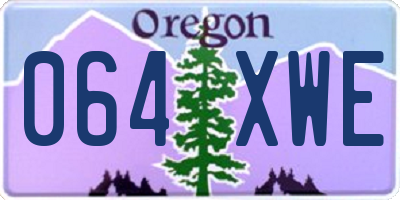 OR license plate 064XWE