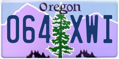 OR license plate 064XWI