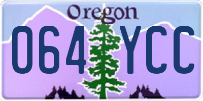 OR license plate 064YCC