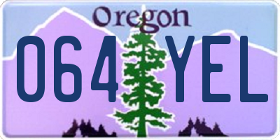 OR license plate 064YEL