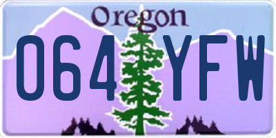 OR license plate 064YFW