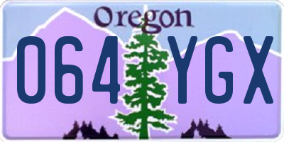 OR license plate 064YGX