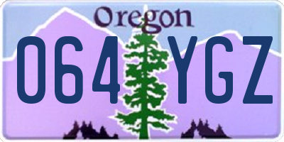 OR license plate 064YGZ