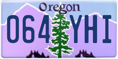 OR license plate 064YHI