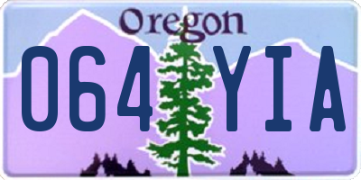 OR license plate 064YIA