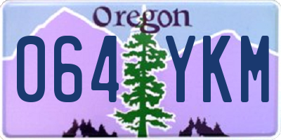 OR license plate 064YKM