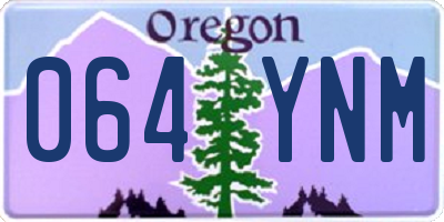 OR license plate 064YNM