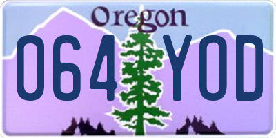 OR license plate 064YOD