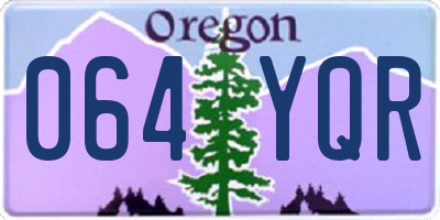 OR license plate 064YQR