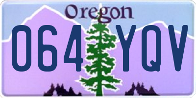 OR license plate 064YQV