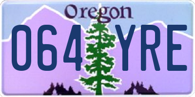 OR license plate 064YRE
