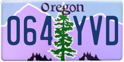 OR license plate 064YVD