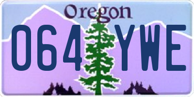 OR license plate 064YWE