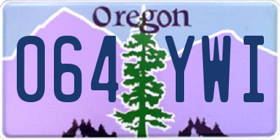 OR license plate 064YWI