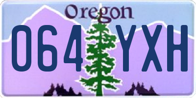 OR license plate 064YXH