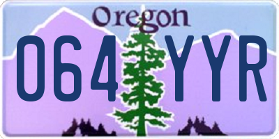 OR license plate 064YYR