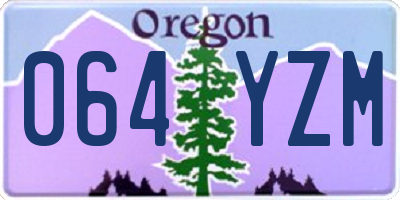 OR license plate 064YZM