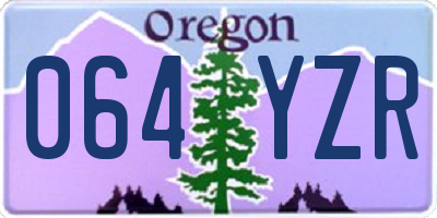 OR license plate 064YZR