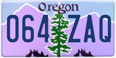 OR license plate 064ZAQ