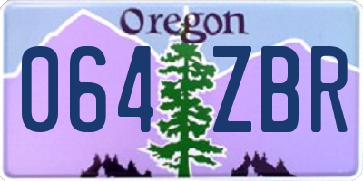 OR license plate 064ZBR