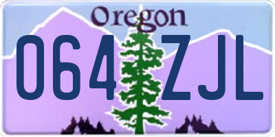 OR license plate 064ZJL