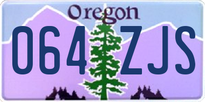 OR license plate 064ZJS