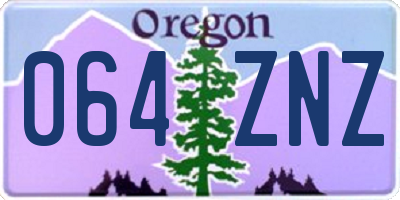 OR license plate 064ZNZ