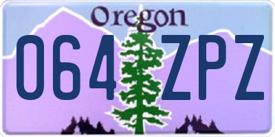 OR license plate 064ZPZ